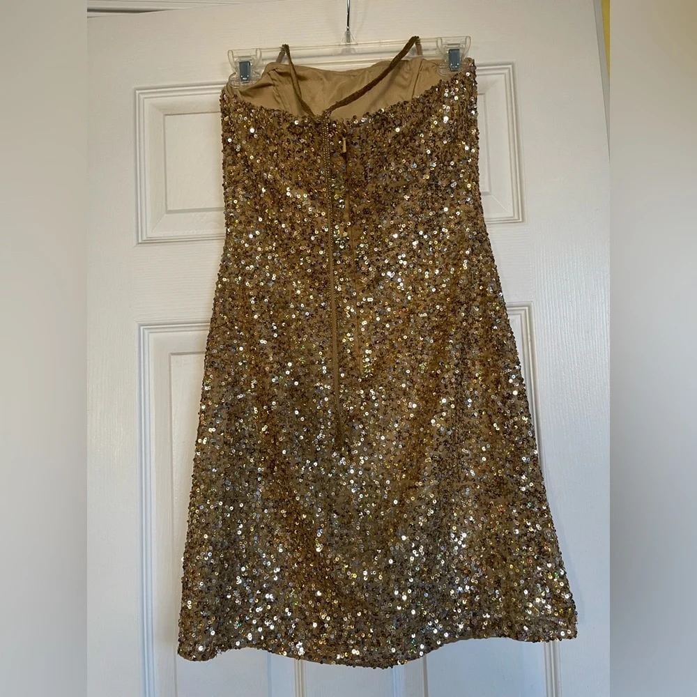 Scala Gold Sequin Dress - Picture 3 of 11